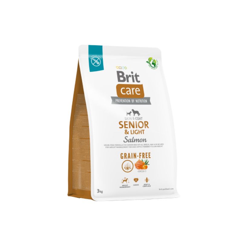 Brit Care Senior Ligth Brit Care Senior Light es una fórmula hipoalergénica libre de granos para perros adultos mayores de todas las razas (desde los 7 años de vida). También puede ser usado para el tratamiento de perros con tendencia a ganar peso. Fórmula hipoalergénica libre de granos para perros adultos mayores de todas las razas (desde los 7 años de vida). También puede ser usado para el tratamiento de perros con tendencia a ganar peso.