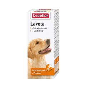 Laveta Perro Carnitina ayuda a combatir la caída de pelo debido a deficiencias vitamínicas. Contiene vitamina B y E para mejorar el estado de piel y pelaje. Además, contiene Carnitina, la cual ayuda a reforzar el sistema cardiovascular y aporta una mayor vitalidad.