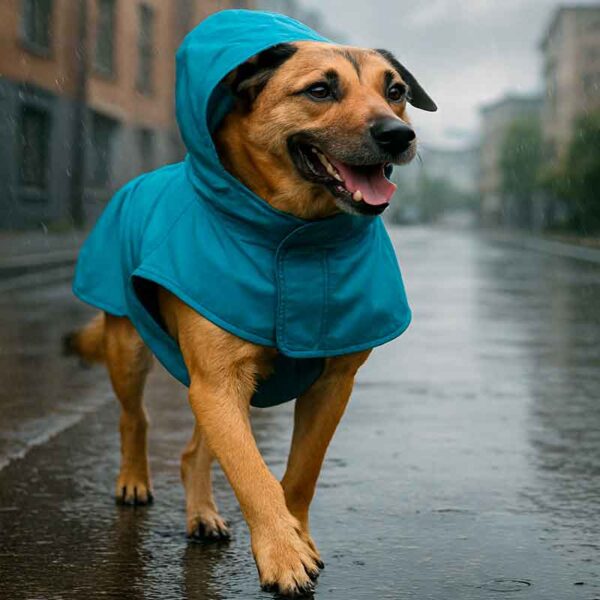 Impermeable para Perro Celeste 2