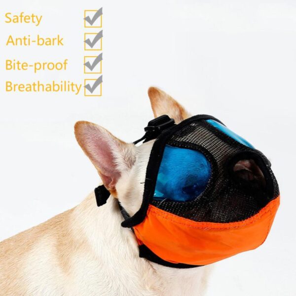 1 piece breathable dog muzzle for nylon mask 2
