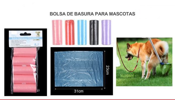 Bolsas para caca de perro Set 5UDS - Animal Lovers Tienda de Mascotas Y  Farmacia Veterinaria