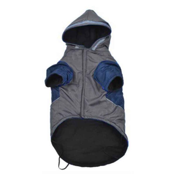 Capas Perros Parka azul gris 2 1