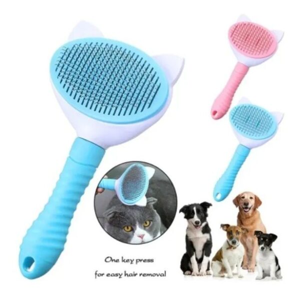 Cepillo autolimpiable para mascotas con orejas3 1