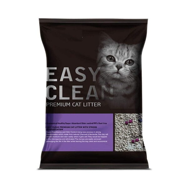 a Arena Sanitaria Easy Clean es económica, saludable, súper absorbente, controla el olor y es un 99% libre de polvo.