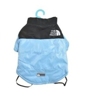 Parka dog face celeste 1