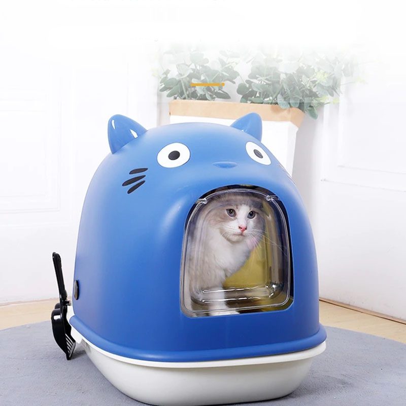 arenero-cerrado-gato-totoro-azul.jpg Arenero Cerrado Gato Totoro Azul es una baño de lujo para tu mascota. Este cómodo baño sanitario ofrece la privacidad que tu michi necesita