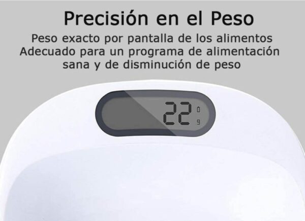 Plato de Comida para Perros con Balanza Digital