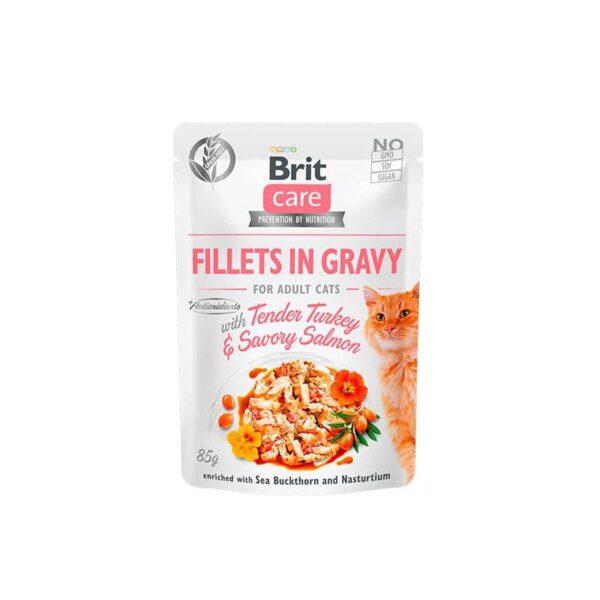 brit care cat fillets in gravy with tender turkey savory salmon 1