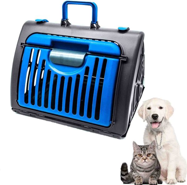 Caja Transportadora Gato Plegable Azul es una opcion funcional al momento de transportar a tu mascota. De materiales resistentes este caja transportadora tiene la particularidad que puede plegarse de manera simple para guardar cuando no la estes utilizando. De color gris con azul esta caja transportadora ofrece un estilo moderno y atractivo. Ademas esta caja transportadora ofrece un espacio comodo para tu mascota. 