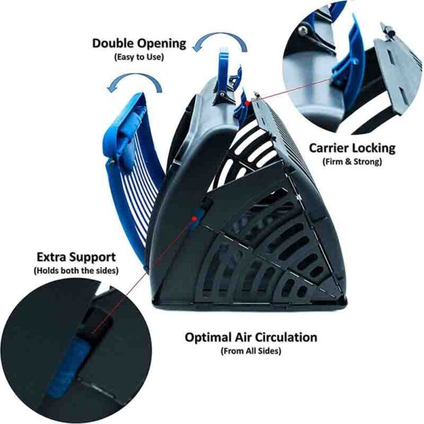 caja transportadora plegable azul 3 1