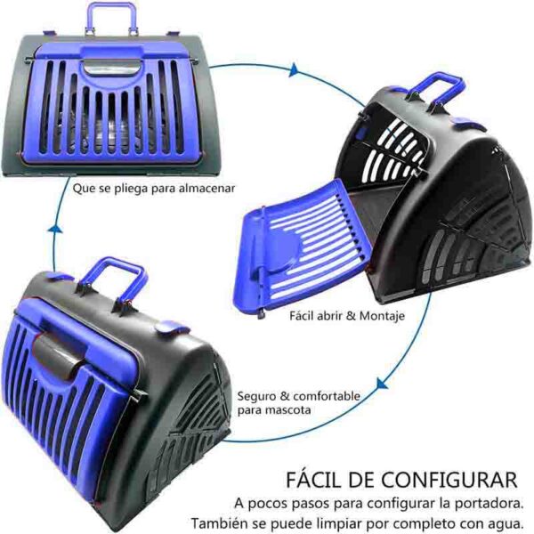 caja transportadora plegable azul 7 1