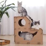 Gimnasio para Gatos Multiuso de Cartón es una estructura versátil diseñada para satisfacer los instintos naturales de tu felino mientras ofrece horas interminables de diversión y ejercicio.