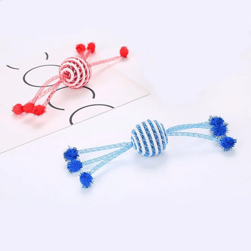 juguete gato pelota El Juguete Gato Pelota 6 Brazos es una adición excepcional a la colección de juguetes de tu felino, diseñado para ofrecer horas de diversión y estimulación. Este juguete innovador presenta una pelota principal con seis mini brazos, cada uno rematado con una pequeña pelota pom pom.