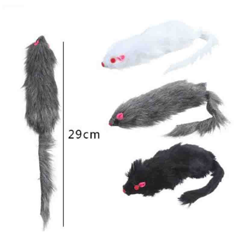 Juguete Gato Ratón con Piel Juguete Gato Ratón con Piel