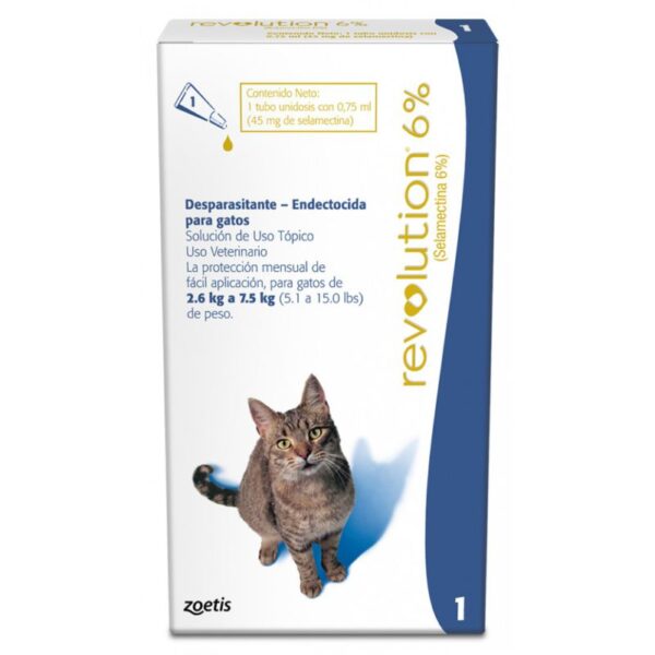 revolution para gatos entre 26 y 75 kg antiparasitario 1