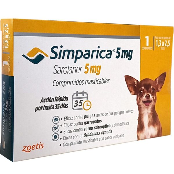 simparica antiparasitario 1 a 2 kgs 1 comprimido 1