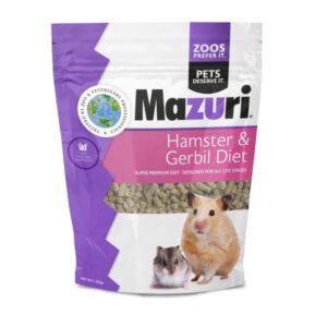 Comida para Hamster Mazuri es un alimento completo y balanceado para todas las etapas de crecimiento de Hamsters y Jerbos. Contiene sólo ingredientes de origen vegetal