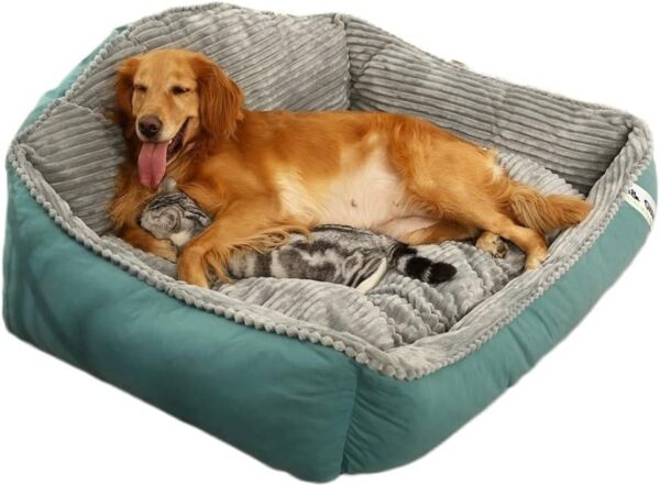 Cama Perro Antiestrés de Cotelón L Hoopet es un innovador refugio diseñado para proporcionar a tu mascota un lugar de descanso seguro y reconfortante