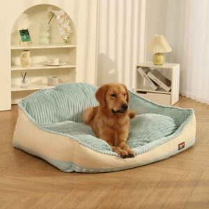 El Sillón para Perro Cama S es una opción elegante y funcional para brindarle a tu mascota un espacio cómodo y acogedor para descansar.