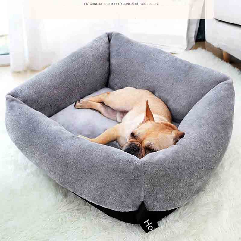 Cama-Nido-para-Perros Cama Nido para Perros medianos gris lavable para perros de unos 20 kg