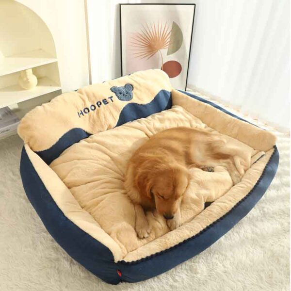 Cama para Perros Medianos de Piel de Cotelé tamaño M ofrece un refugio cómodo y elegante para tu mascota.