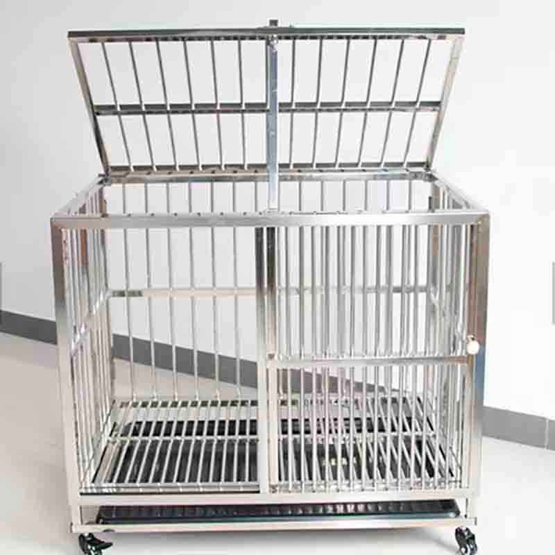 jaula-veterinaria-s-7-4 Jaula veterinaria S en acero inoxidable para uso veterinario y pos operatorio