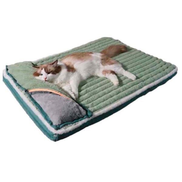 colchon verde cabecera gato