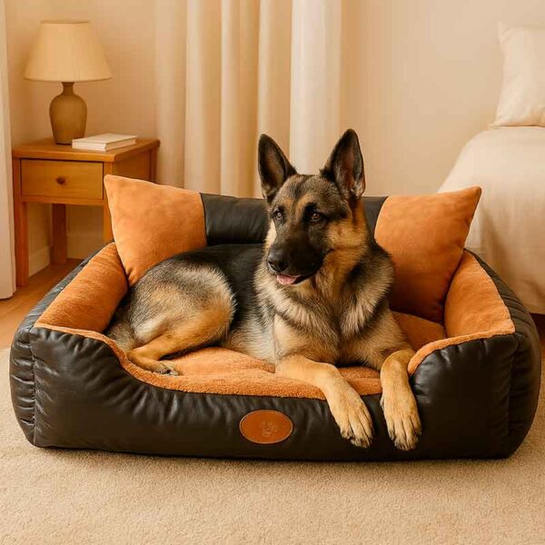 cama para perros grandes cuerina